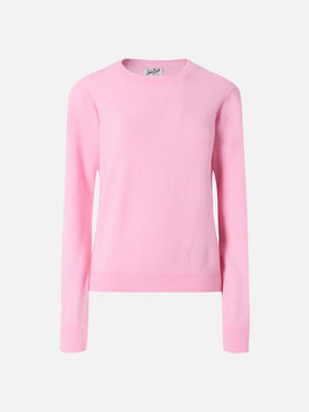 Pullover Sorbonne aus 100 % Kaschmir in Rosa