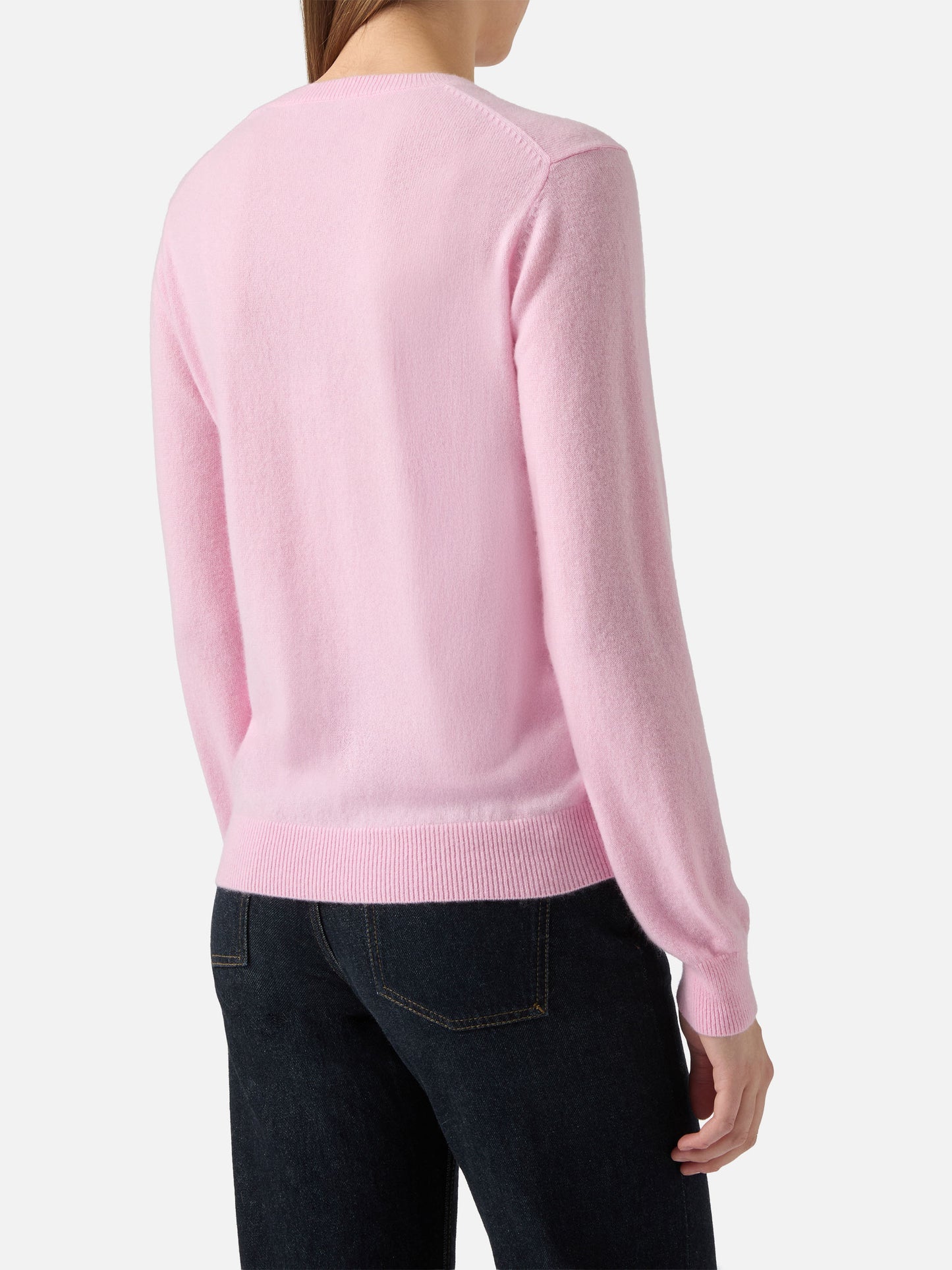 Pullover Sorbonne aus 100 % Kaschmir in Rosa
