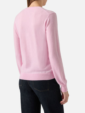 Pullover Sorbonne aus 100 % Kaschmir in Rosa