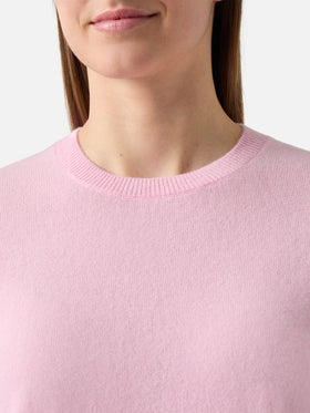 Pullover Sorbonne aus 100 % Kaschmir in Rosa