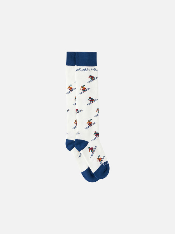 Lange Herrensocken mit St. Moritz-Print