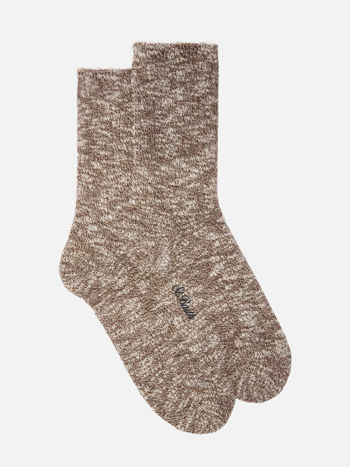 Brown mélange socks