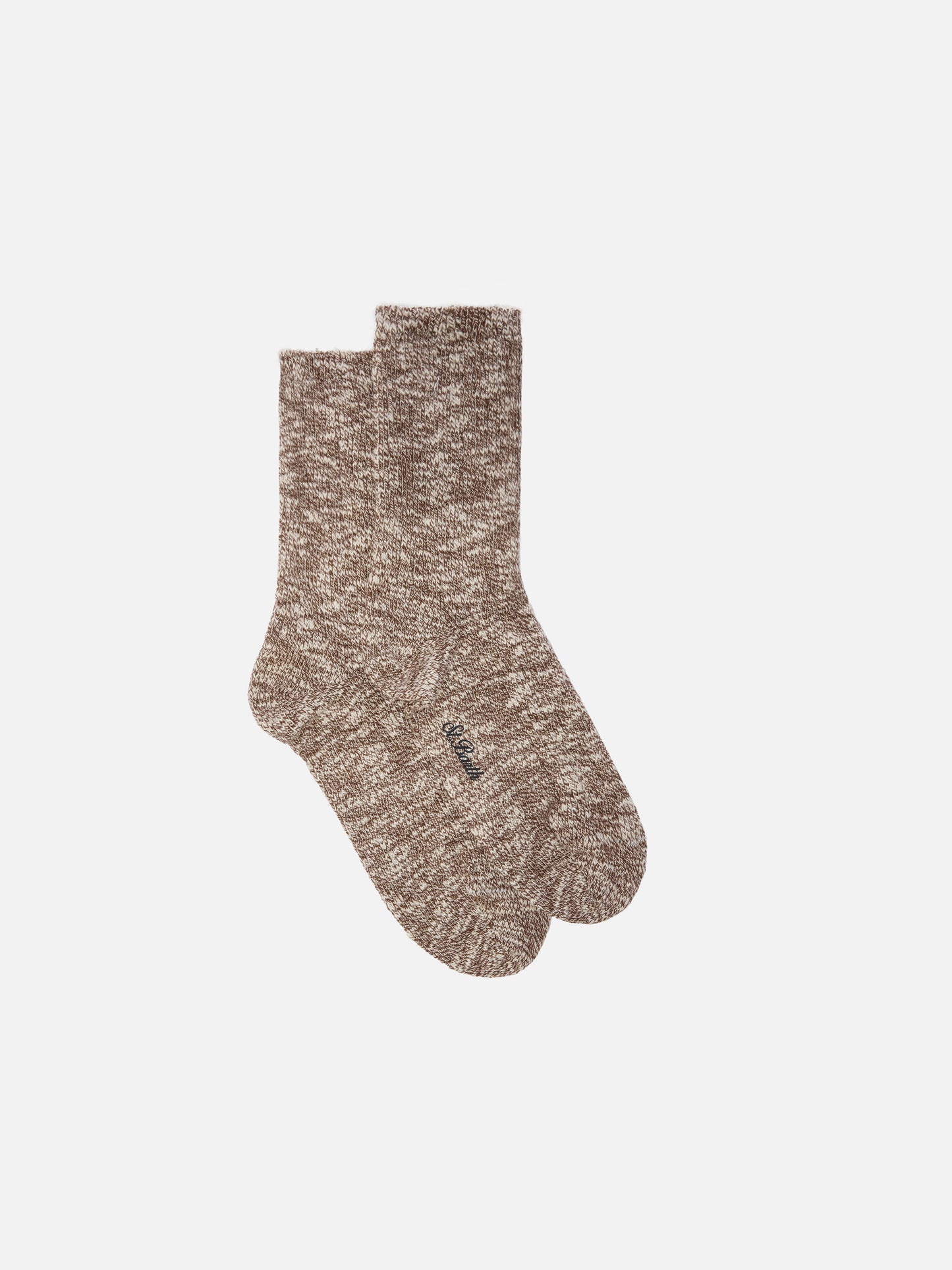Braune melierte Socken