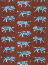 Brown Boy muslin cotton shirt Sharouk with tiger print