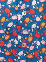 Blue Boy muslin cotton shirt Sharouk with crab print