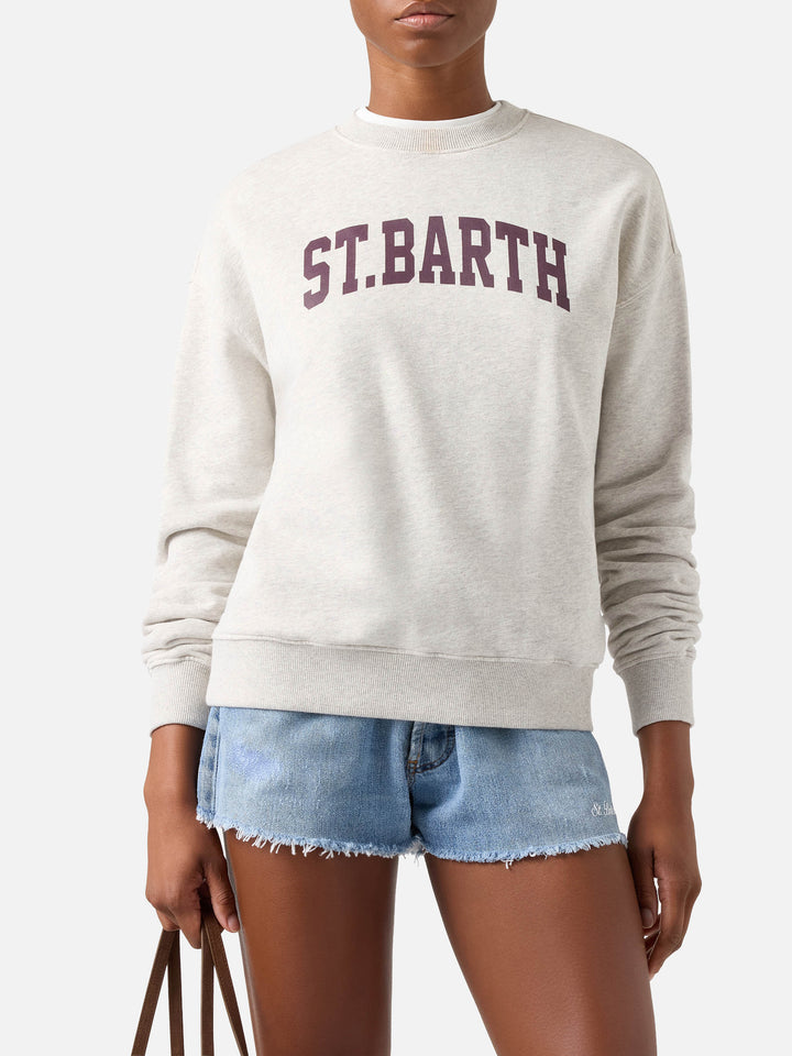 Felpa Stardust grigia con stampa St. Barth
