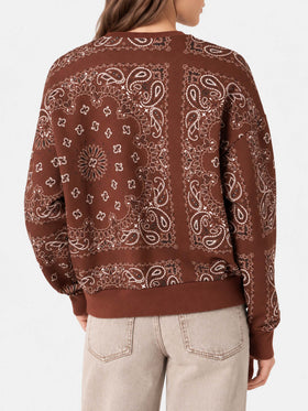 Brown Stardust sweatshirt with bandana print