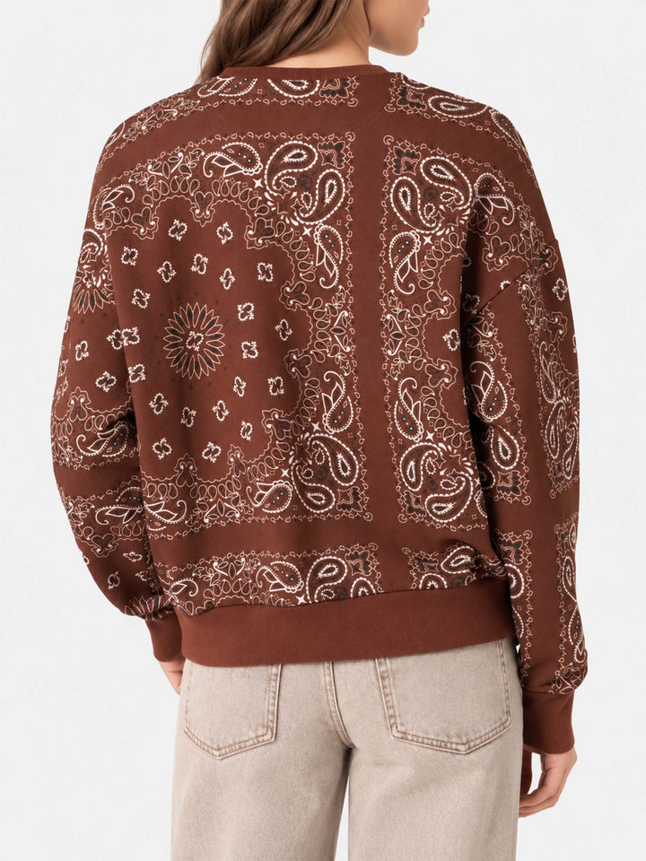 Sudadera Brown Stardust con estampado bandana 