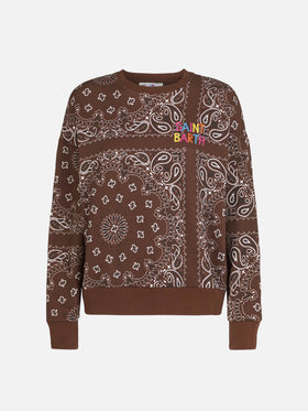 Sweatshirt Brown Stardust avec imprimé bandana 