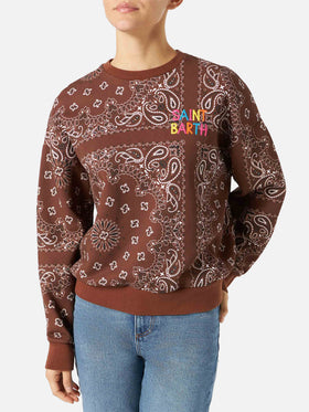Sweatshirt Brown Stardust avec imprimé bandana 