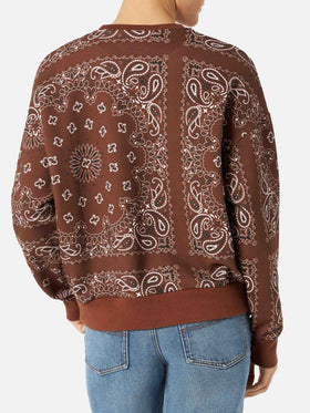 Sweatshirt Brown Stardust avec imprimé bandana 