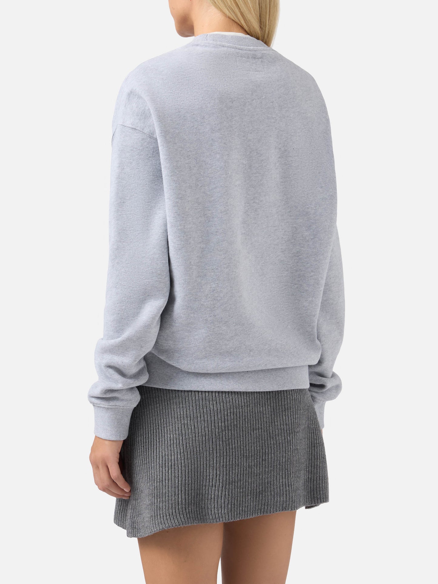 Felpa Stardust in cotone grigio con stampa flock St. Barth sport club
