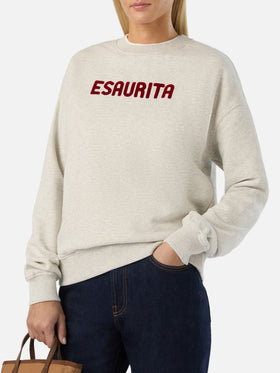 Sweatshirt Grey Stardust avec imprimé flock Esaurita 
