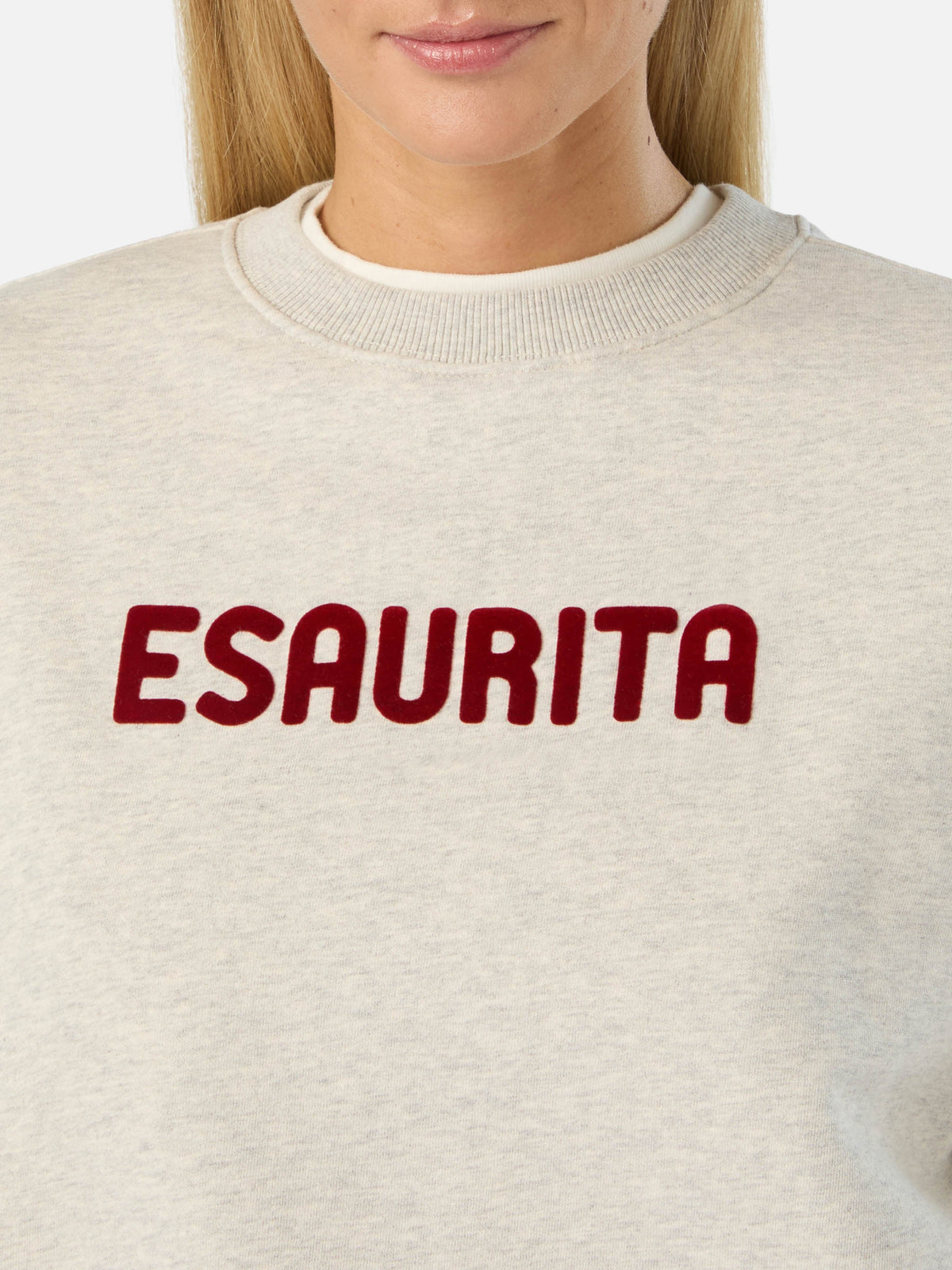 Sweatshirt Grey Stardust avec imprimé flock Esaurita 