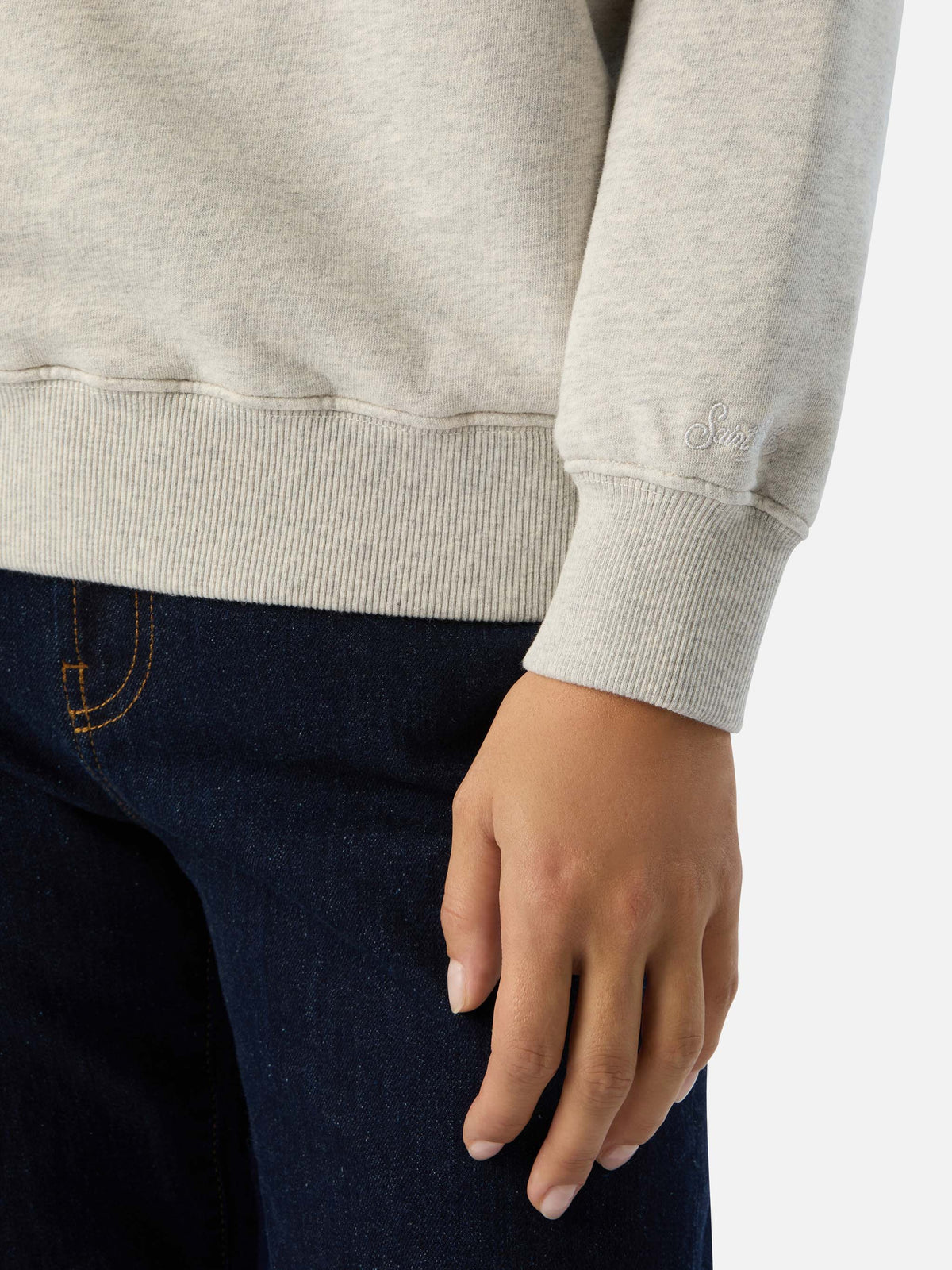 Sweatshirt Grey Stardust avec imprimé flock Esaurita 