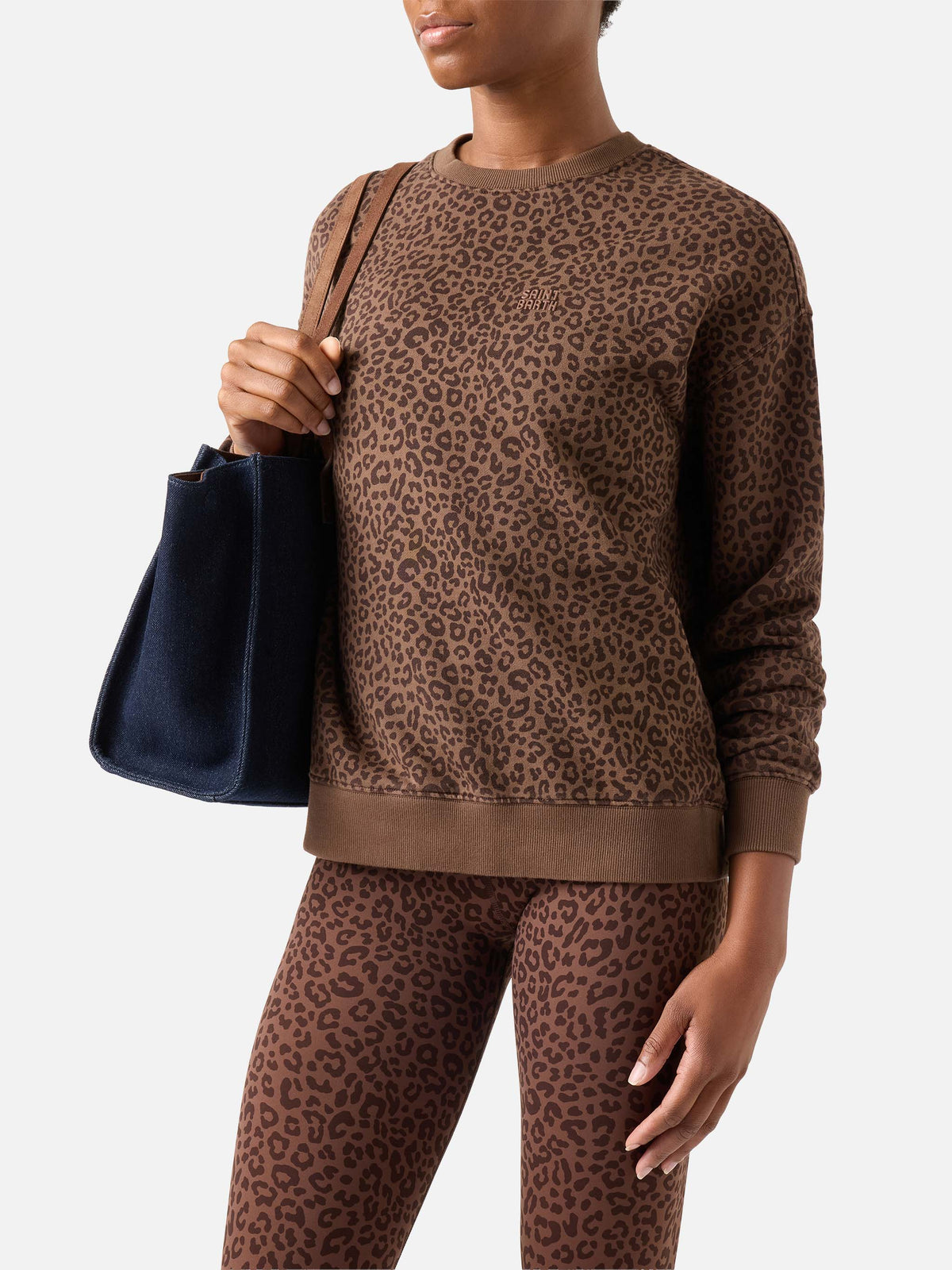 Stardust-Sweatshirt mit Leopardenprint 