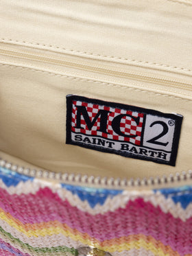 Pouch in paglia con charms frutta