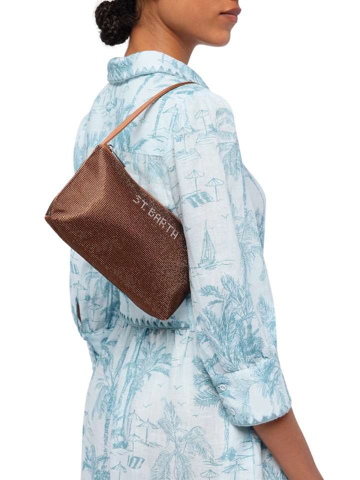 Mini bag Strassy with brown rhinestones - MC2 Saint Barth