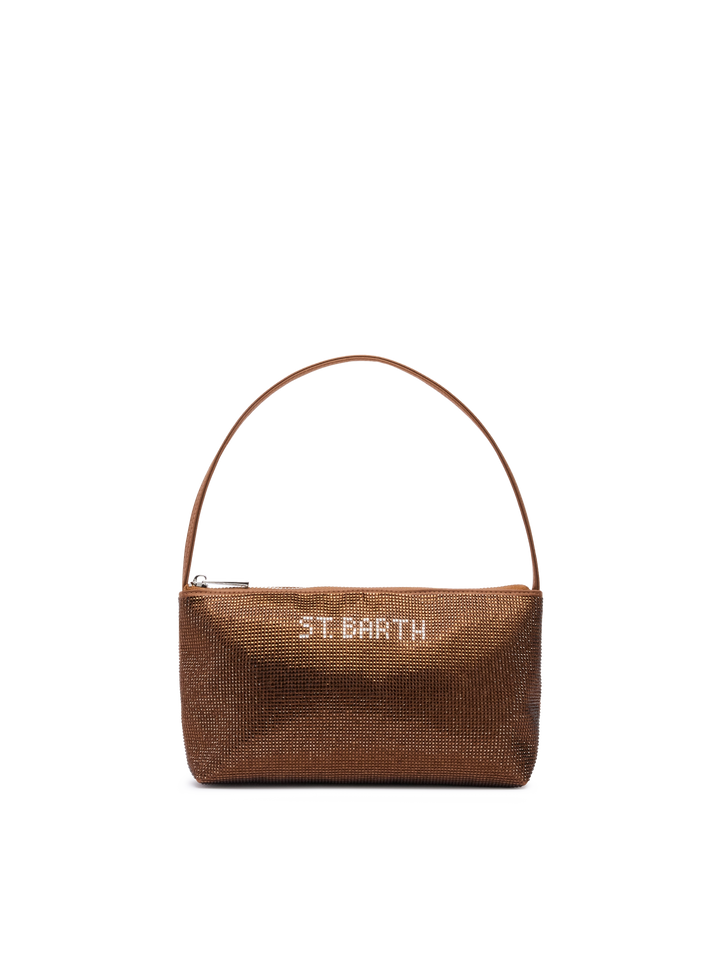 Mini bag Strassy with brown rhinestones - MC2 Saint Barth