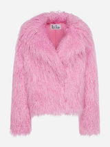 Pink furry short jacket Sully