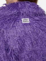 Purple furry short jacket Sully