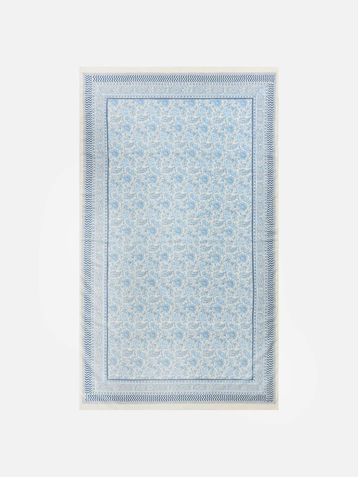 Thaiti long pareo in silk blend with floral batik print