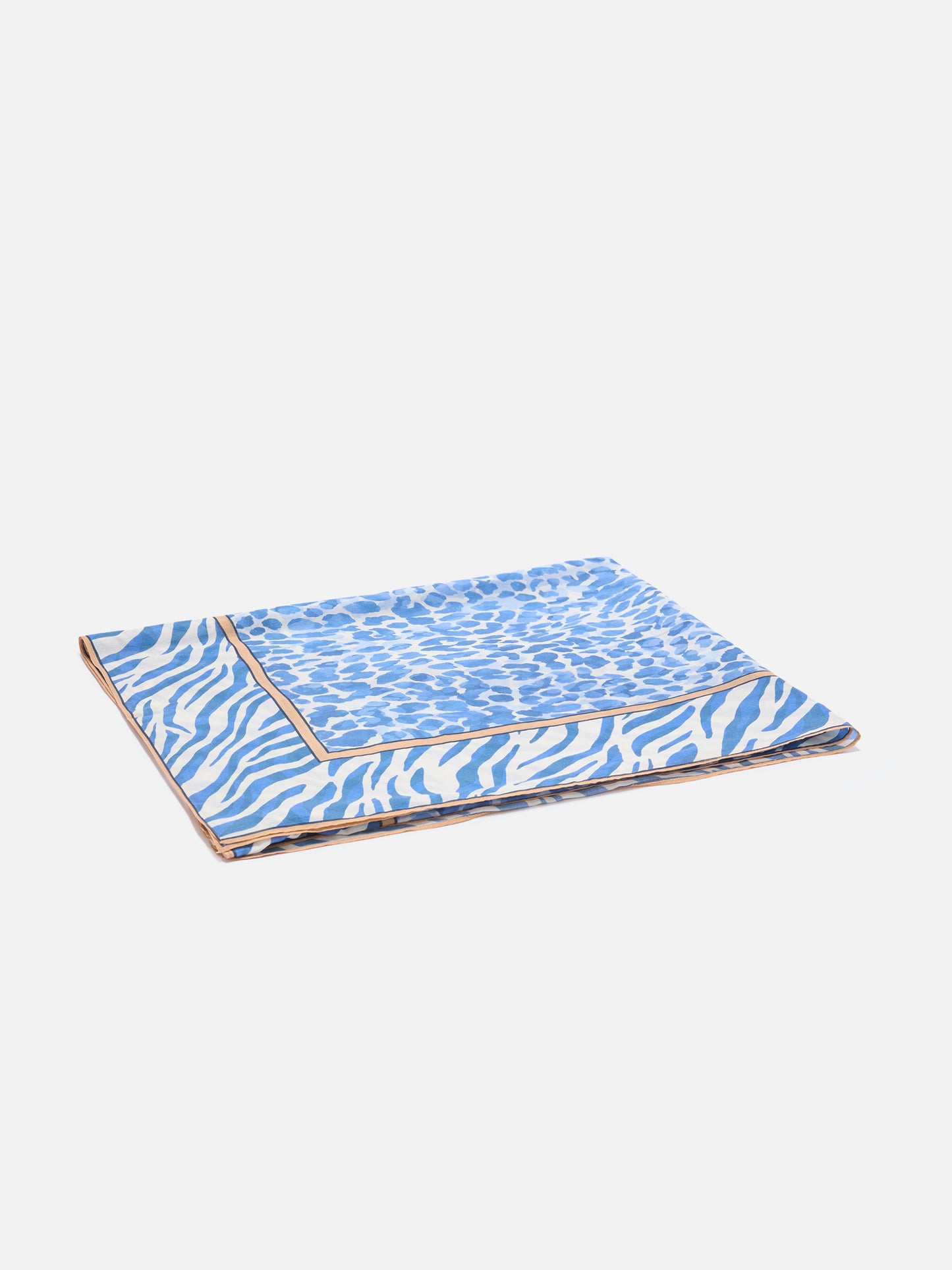 Pareo largo Thaiti en mezcla de seda con estampado animalier de leopardo 