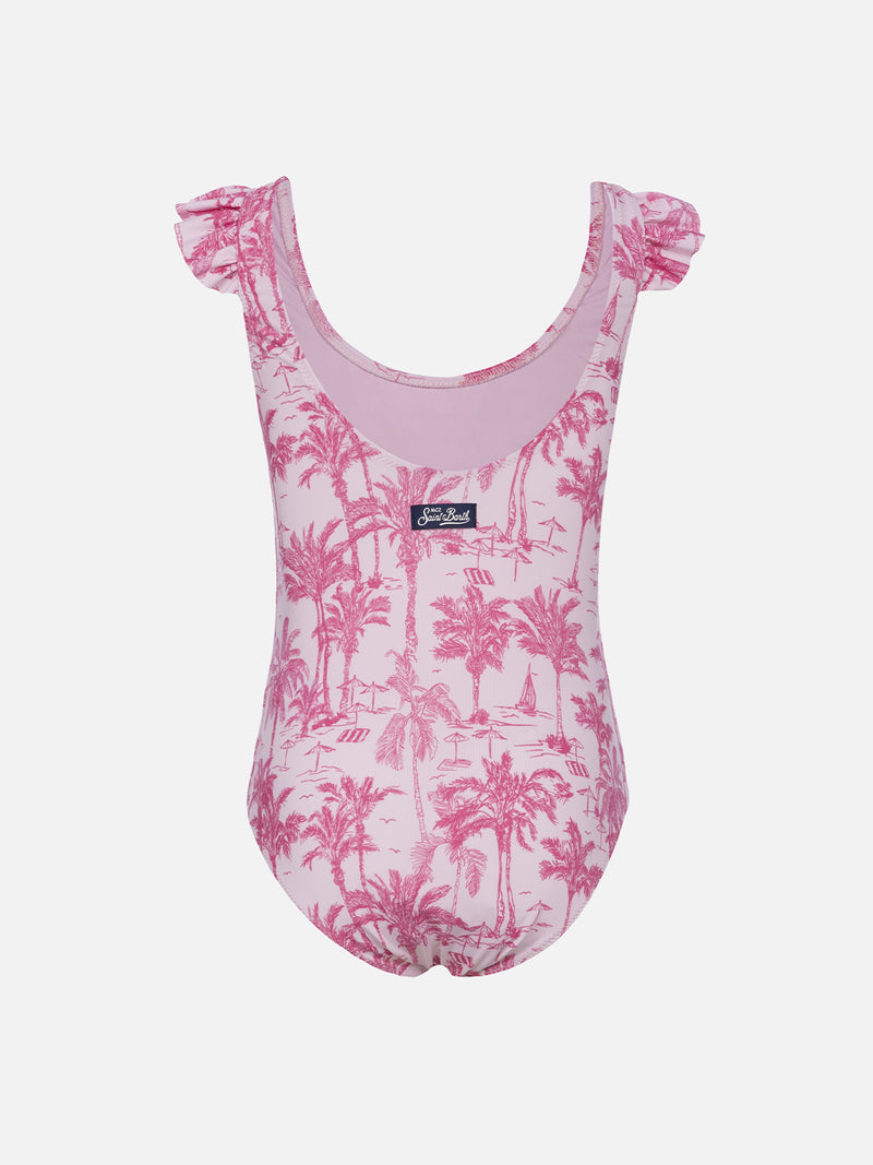 Costume intero da bambina Tilda con spalline arricciate