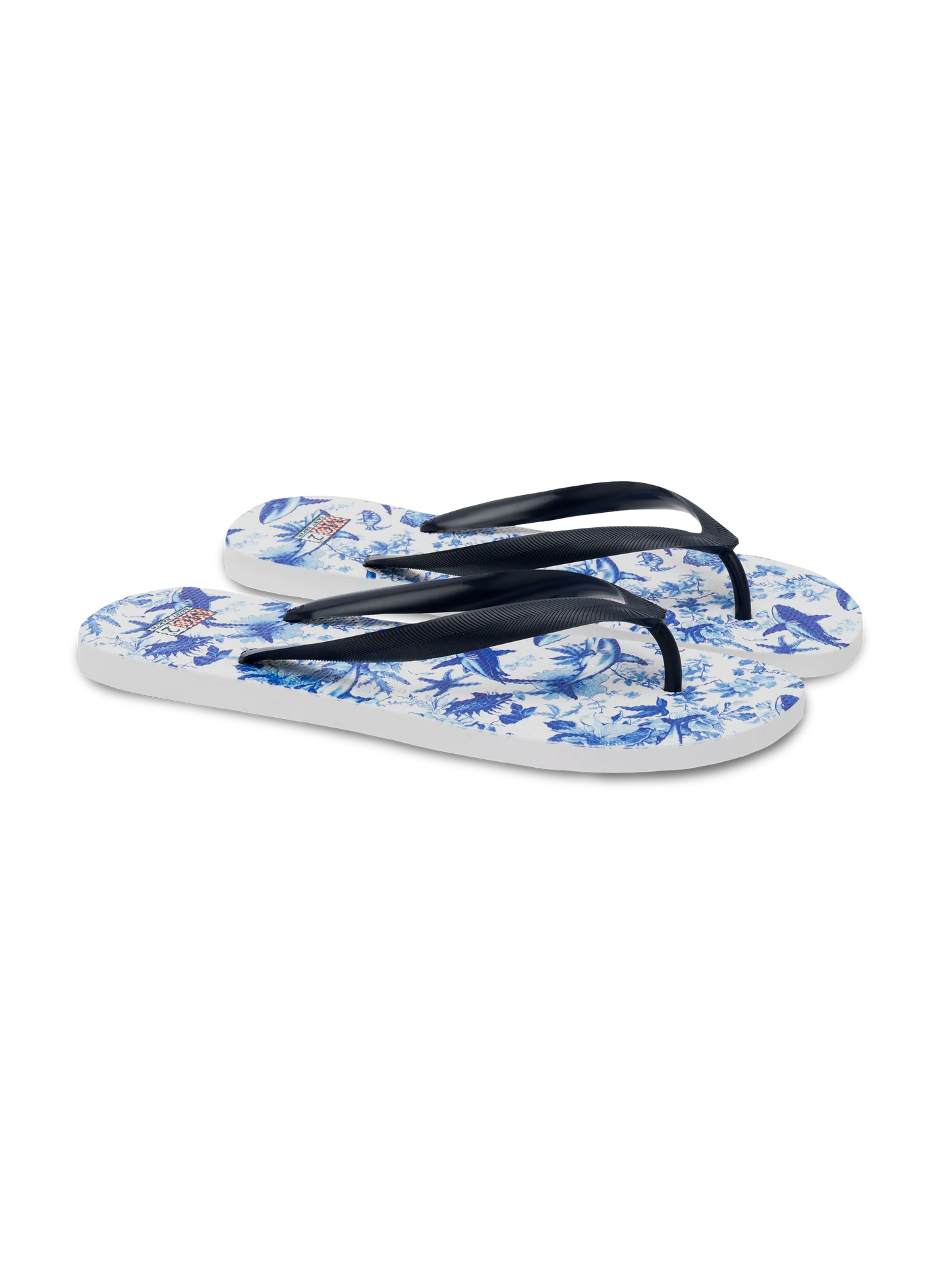 Flip flops Tommy with sharks print | AI CO-CREATED DESIGN BY RICKDICK - POWERED BY RED-EYE