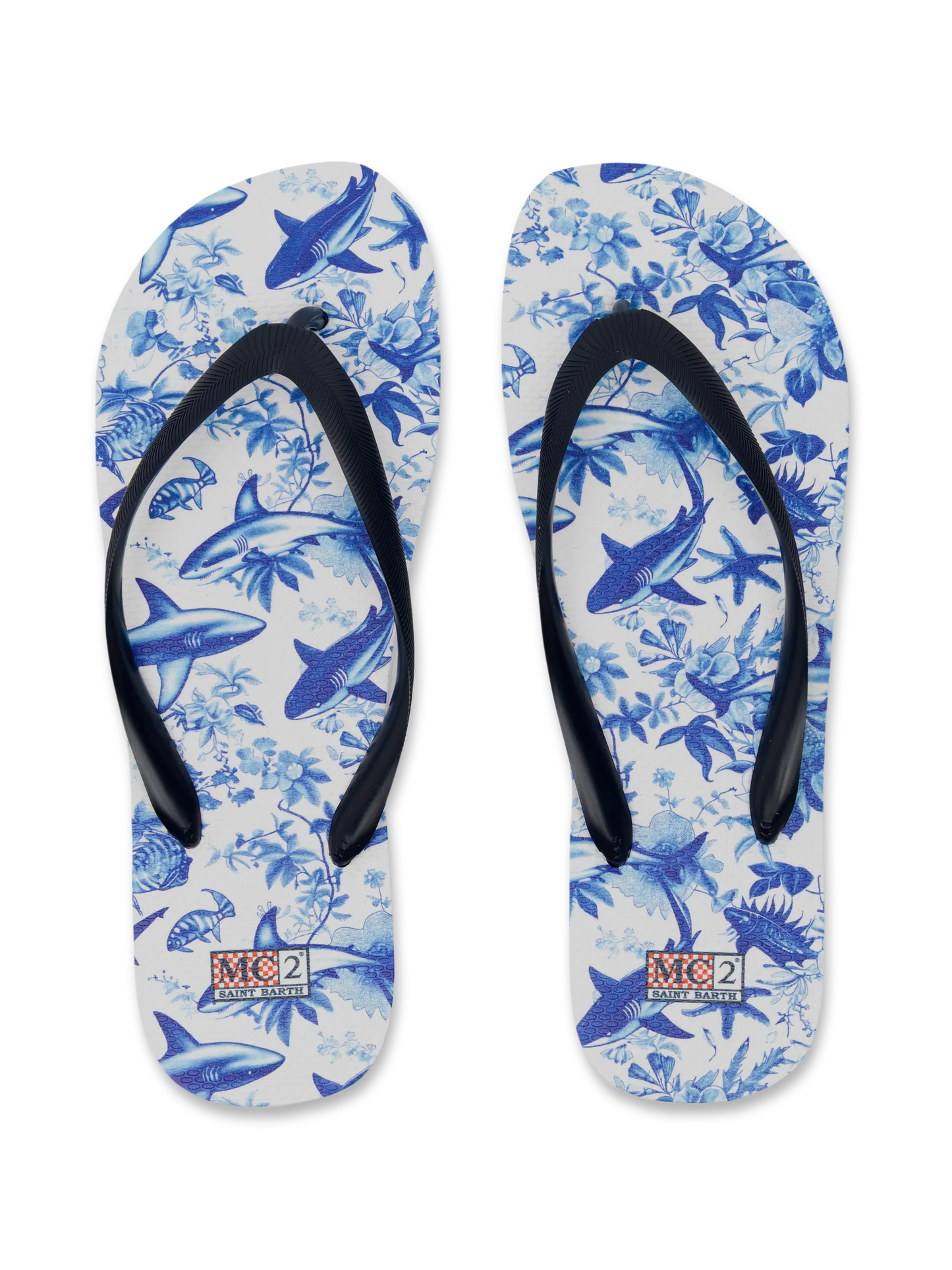 Flip flops Tommy with sharks print | AI CO-CREATED DESIGN BY RICKDICK - POWERED BY RED-EYE