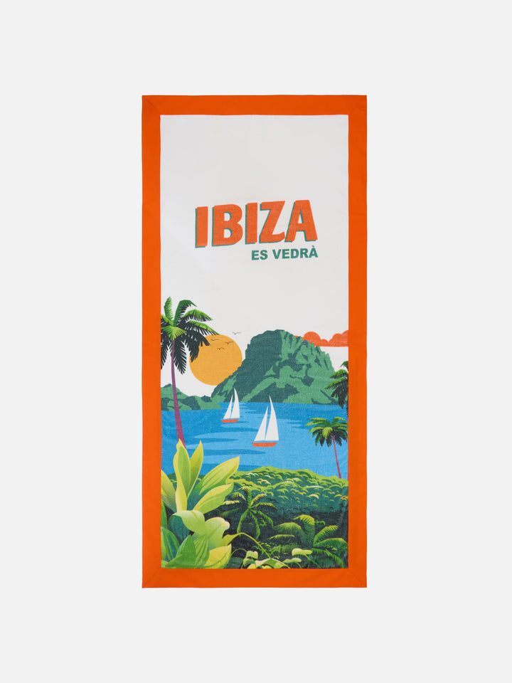 Microfiber beach towel Aidan with Es Vedrà print