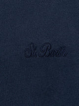 Man navy blue sweatshirt Tribeca with St. Barth embroidery