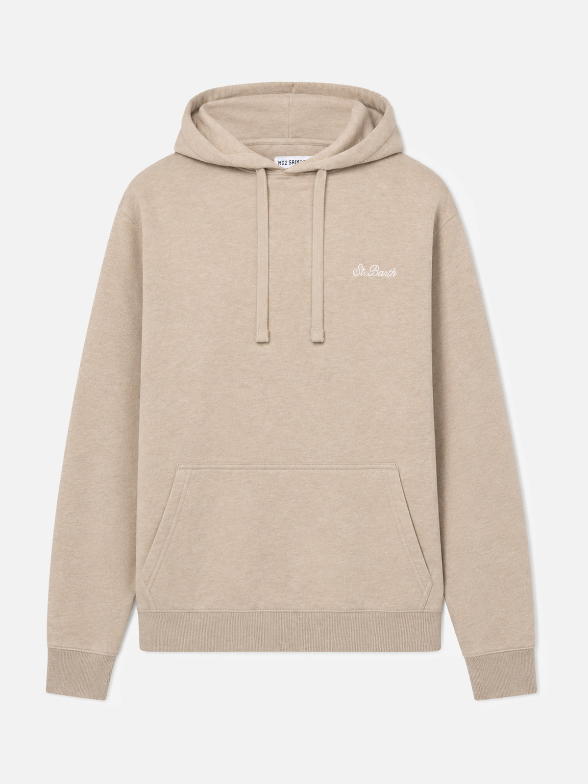 Meliertes beiges Sweatshirt Tribeca mit St. Barth-Stickerei 