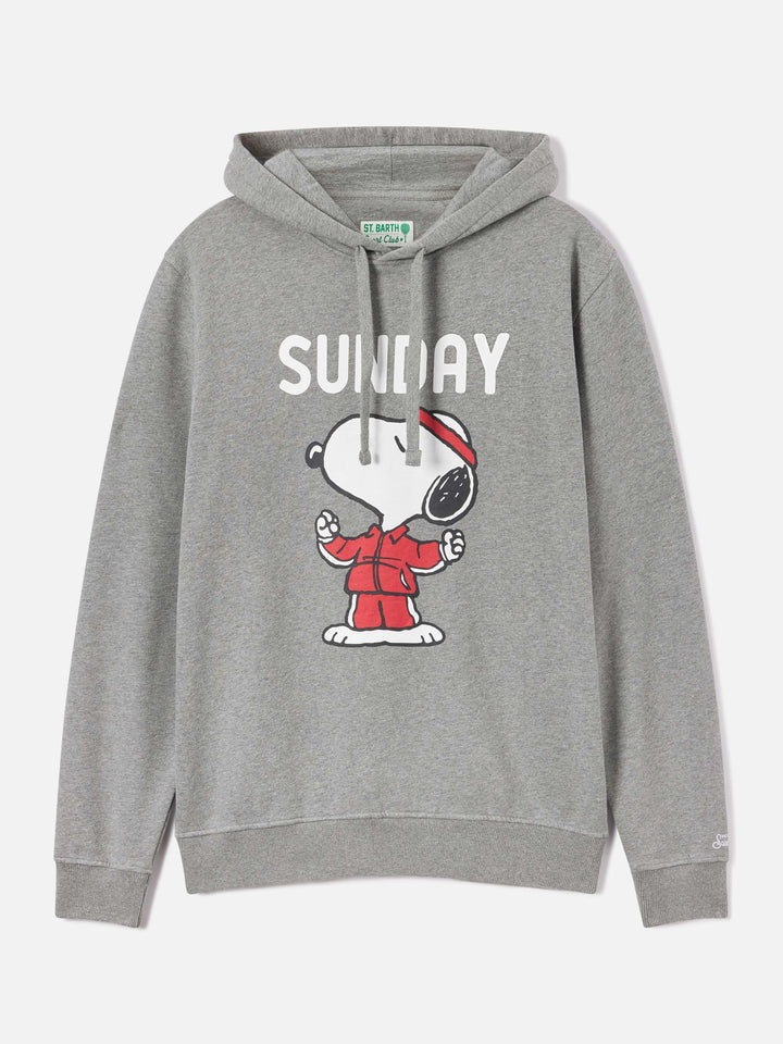 Felpa con cappuccio Tribeca grigia in cotone con stampa Snoopy | Special edition