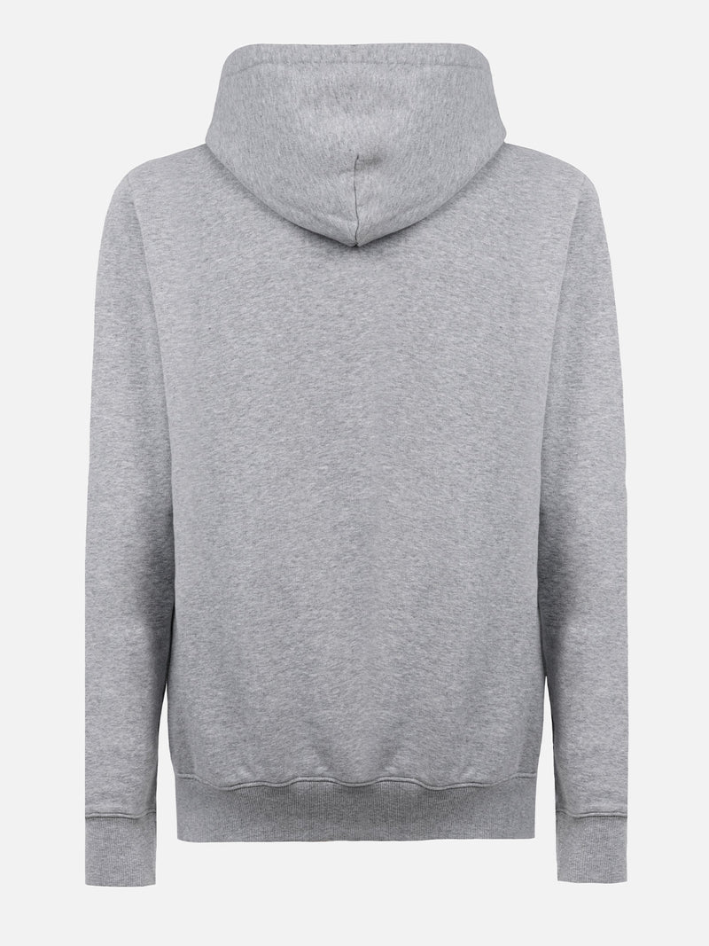 Graues Sweatshirt Tribeca für Herren in Melange-Optik mit St. Barth-Stickerei