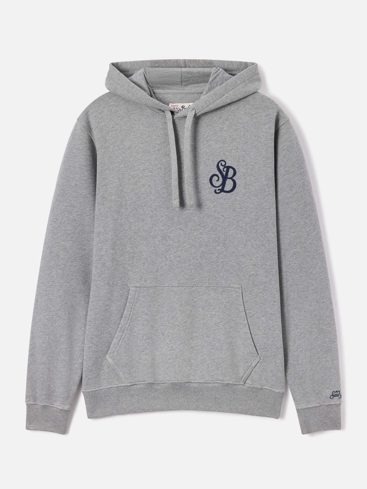 Sweat à capuche Tribeca gris en coton avec monogramme SB Legacy 