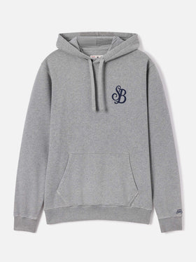 Sweat à capuche Tribeca gris en coton avec monogramme SB Legacy 