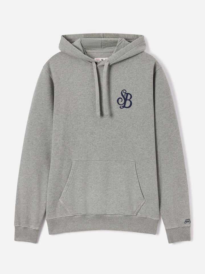 Sudadera con capucha Tribeca de algodón gris con monograma SB Legacy 