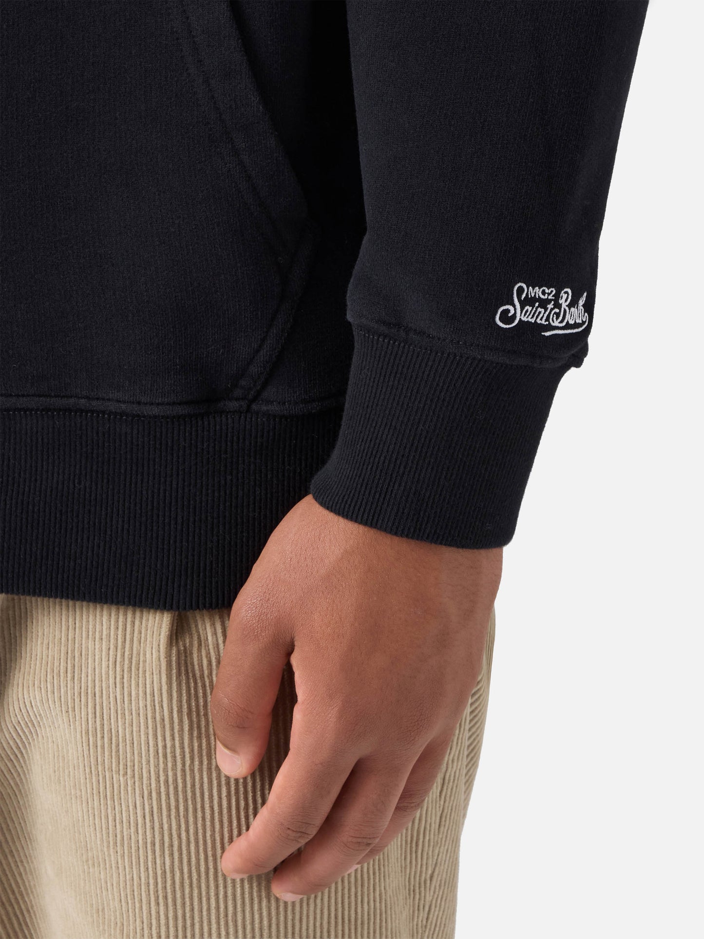Tribeca cotton hoodie in black with Nephenta print | NEPHENTA SPECIAL EDITION