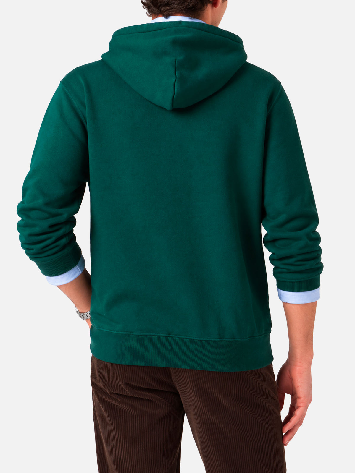 Tribeca green hoodie with patch