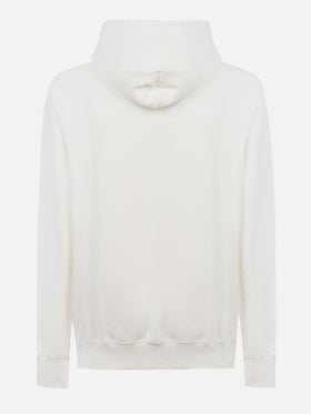 Felpa da uomo Tribeca off-white con ricamo St. Barth