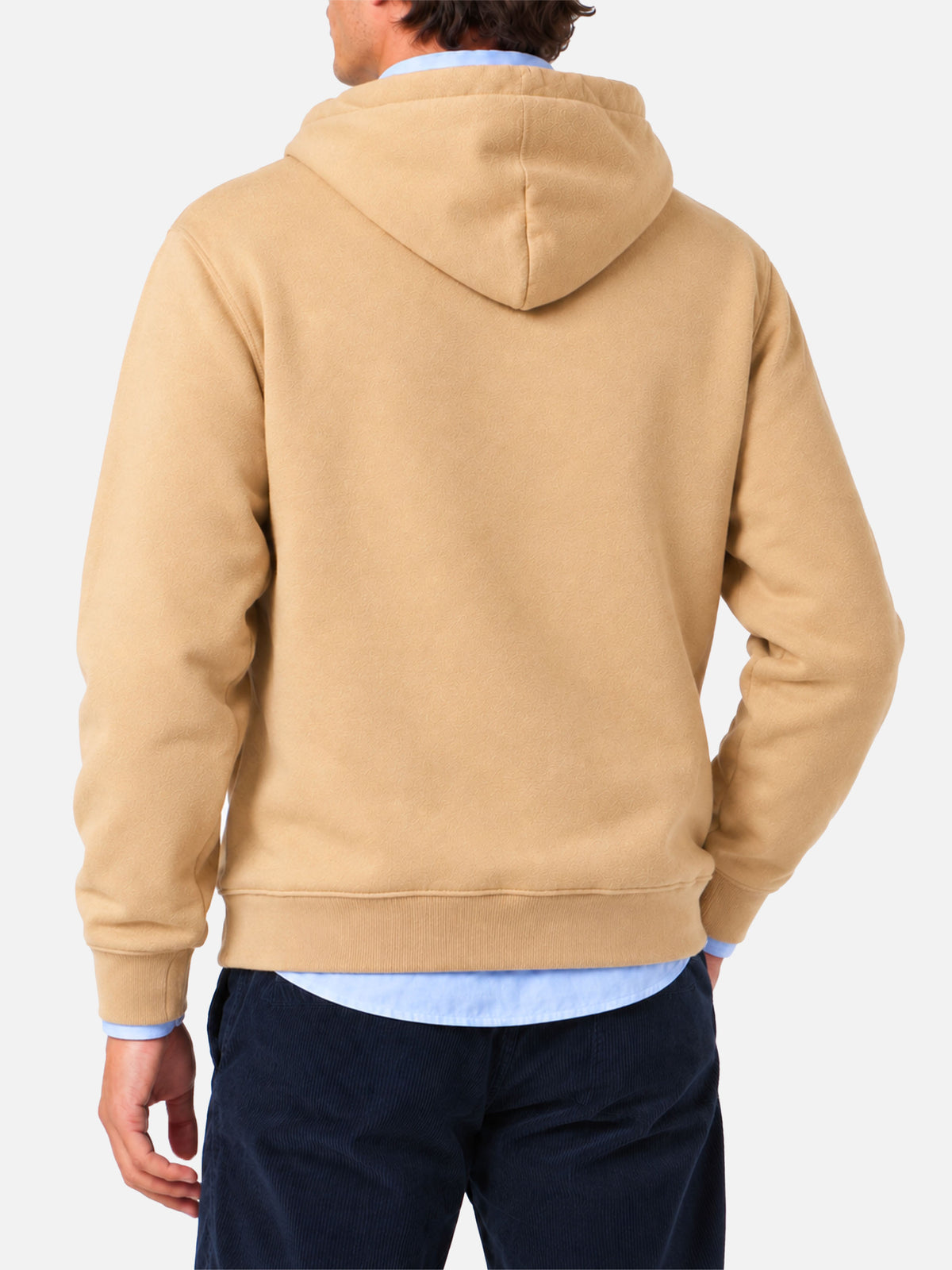 Tribeca beige hoodie with Cortina patch