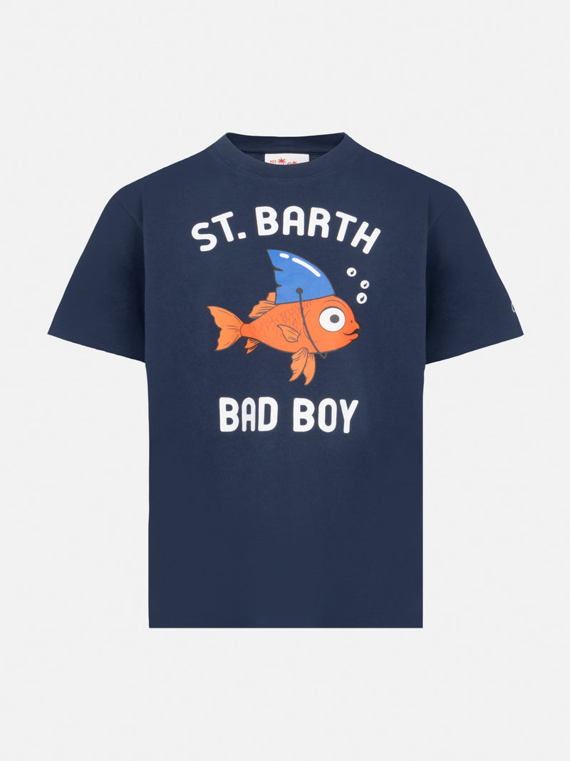 T-shirt in cotone con stampa St. Barth Bad Boy 