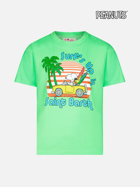 Boy green cotton t-shirt with Snoopy print | PEANUTS™ SPECIAL EDITION