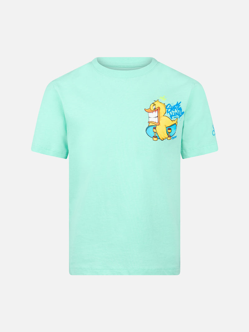 Boy cotton t-shirt with cryptopuppets ducky print | CRYPTOPUPPETS SPECIAL EDITION