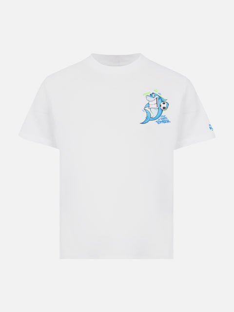 Cotton t-shirt with Cryptopuppets shark print | CRYPTOPUPPETS SPECIAL EDITION - MC2 Saint Barth