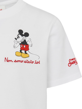 Cotton t-shirt with Non sono stato io embroidery and Mickey Mouse print | DISNEY® SPECIAL EDITION