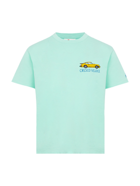 T-shirt in cotone con ricamo Cresco veloce