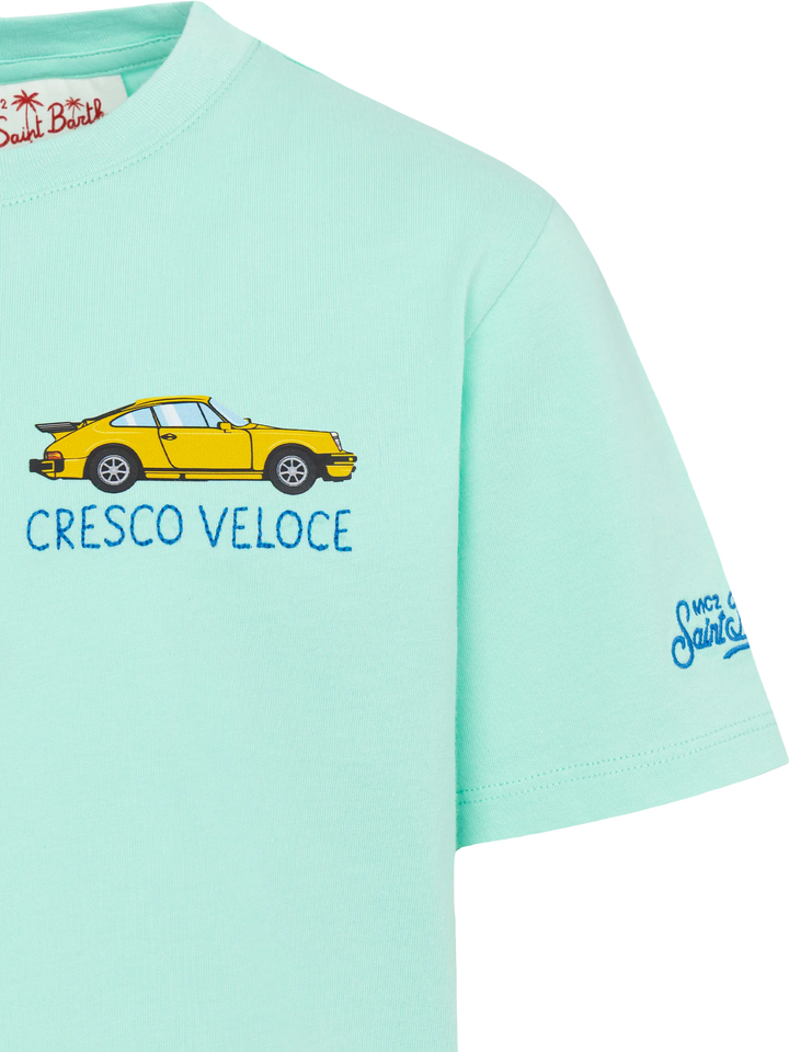Cotton t-shirt with Cresco veloce embroidery - MC2 Saint Barth