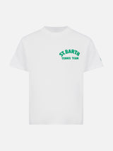 Cotton t-shirt with Saint Barth tennis team print